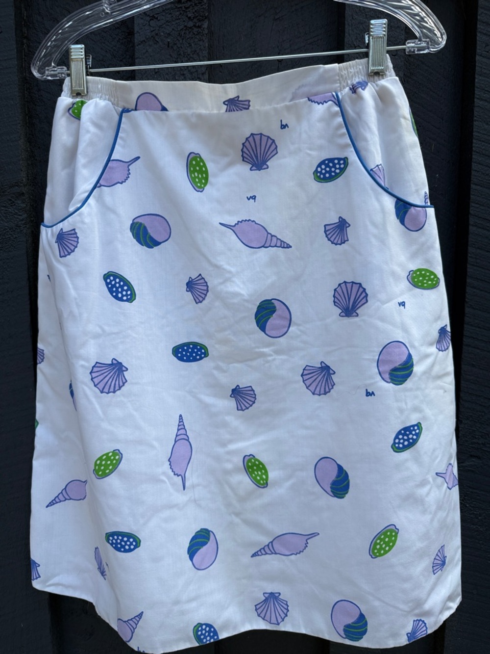 Vintage Vested Gentress White Skort with Blue Trim.